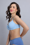 Zivame Padded Regular Wired 3/4th Coverage T-Shirt Bra - Little Boy Blue — thumbnail 2